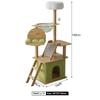 Large Wooden Cat Tree with Climbing Frame, House & Scratching Post - Space-Saving Design