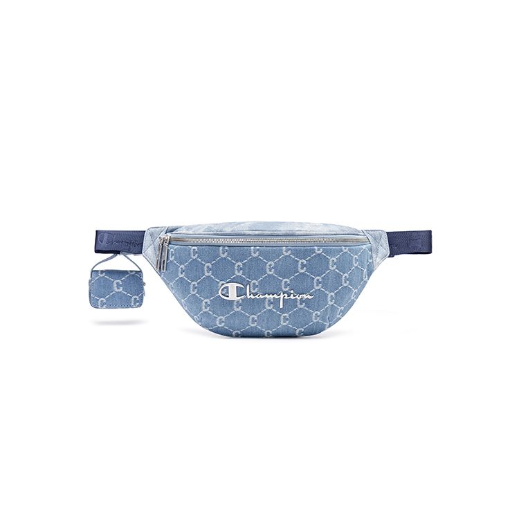 Champion Dazzle Dumpling Bag Metal Cursive Logo Letter Combination Pattern Gentle Lazy Fabric Synthetic Leather Waist Bag Unisex Waist Bag U4BACPU39 Khaki 9440₽
