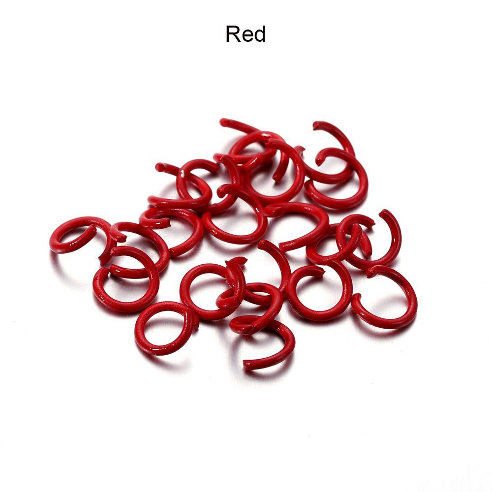 100Pcs/Lot 1.2x8mm Colorful Metal Open Jump Rings Split Jump Ring Connector for DIY Jewelry Making Findings Accessories Supplies
