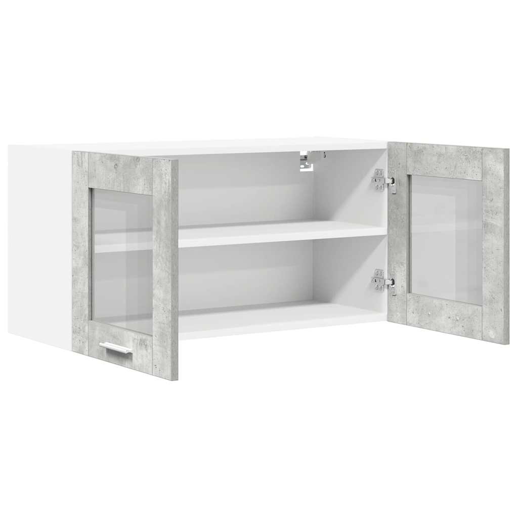 Wall Cabinet Concrete Grey and White 80 x 31 x 40 cm Engineered Wood