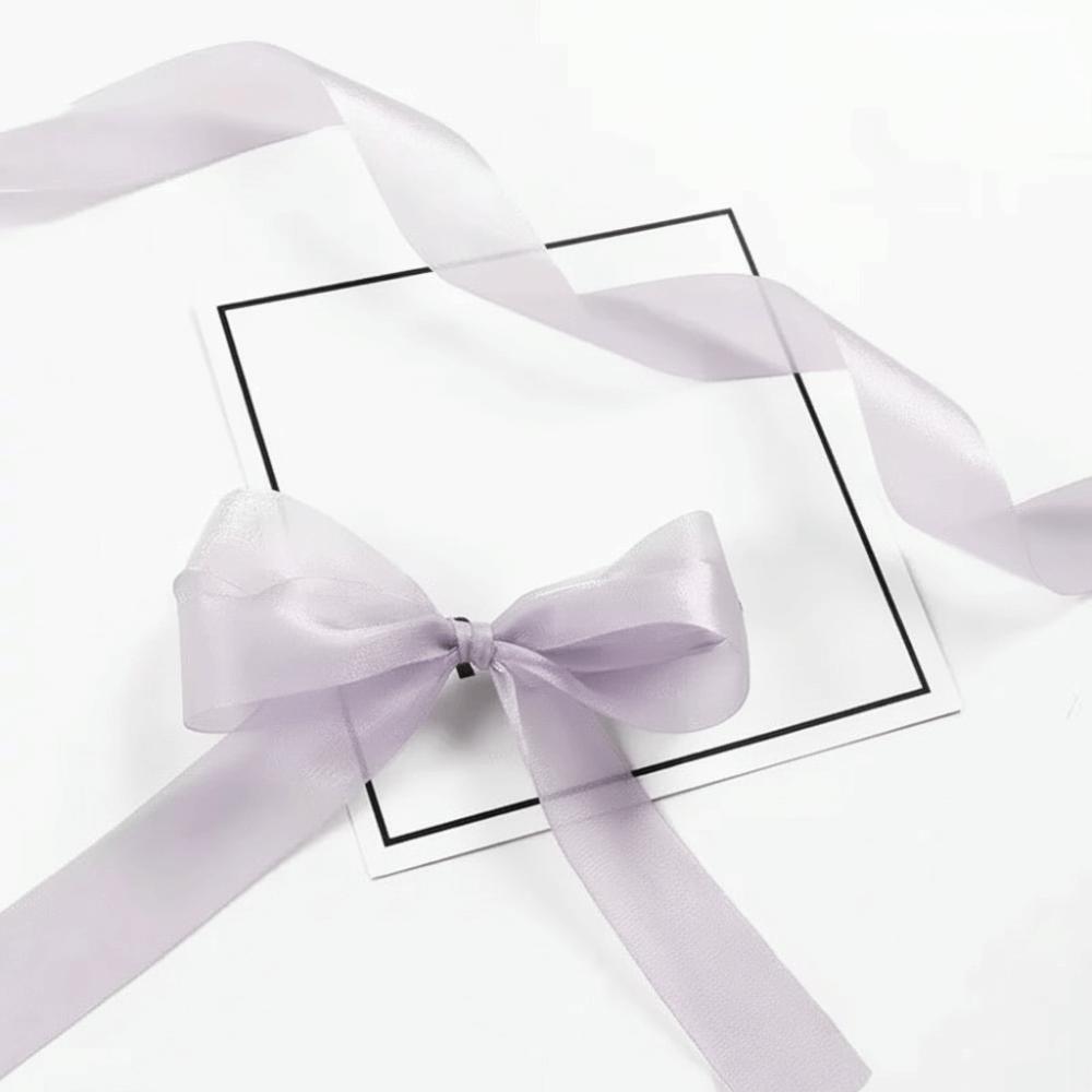 Translucent Chiffon Ribbons 2.5cm Width Hair Clip Ribbons New Festival Gift Box Packing Ribbons