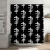 Shower Curtain Nature Landscape Forest Trees Scenic Backdrop for Bathroom Washroom Decor Vintage Rustic Farmhouse Style Artistic