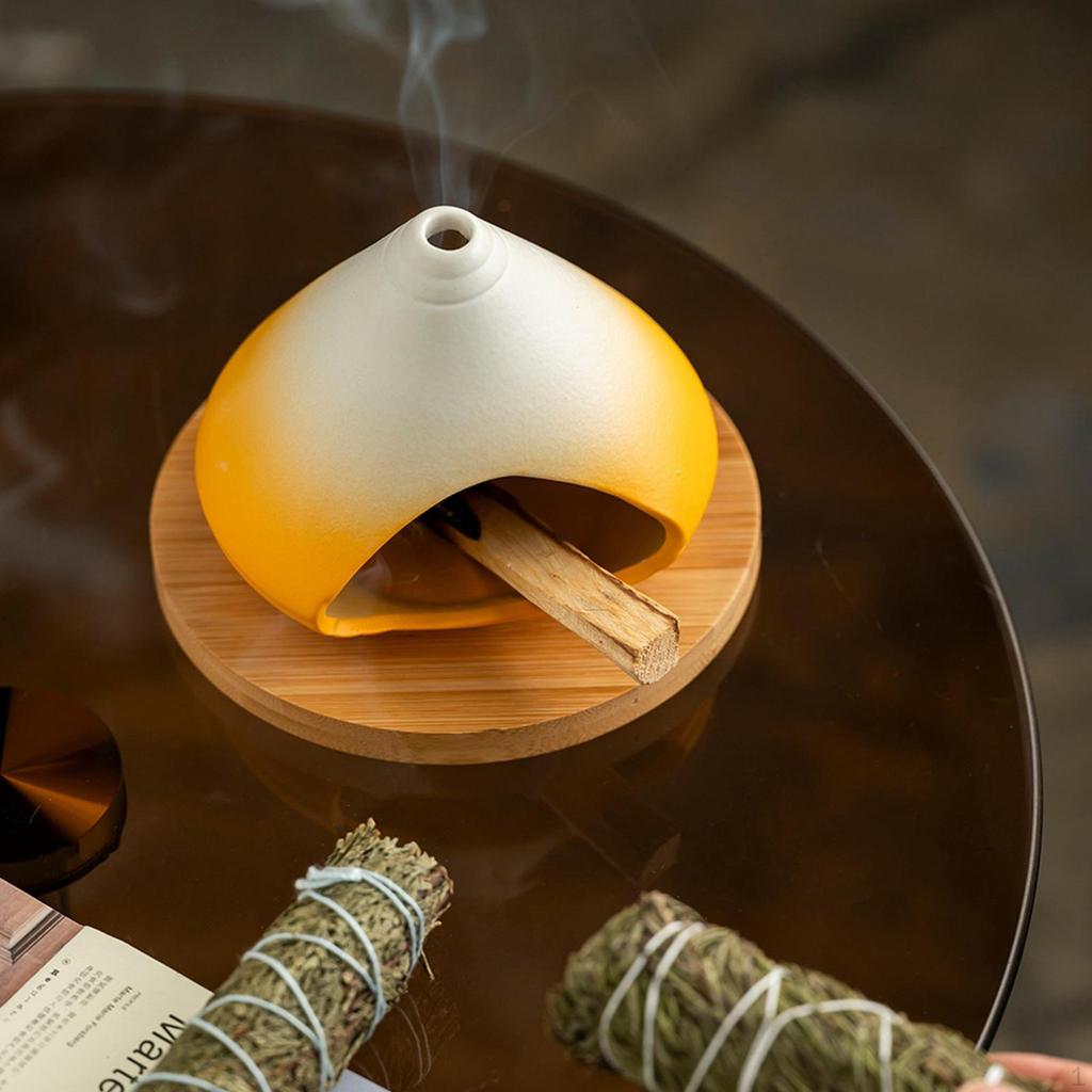 Burner Ceramic Holder Home Fragrance Porcelain Desk Mediation Accessories Ornament for Office