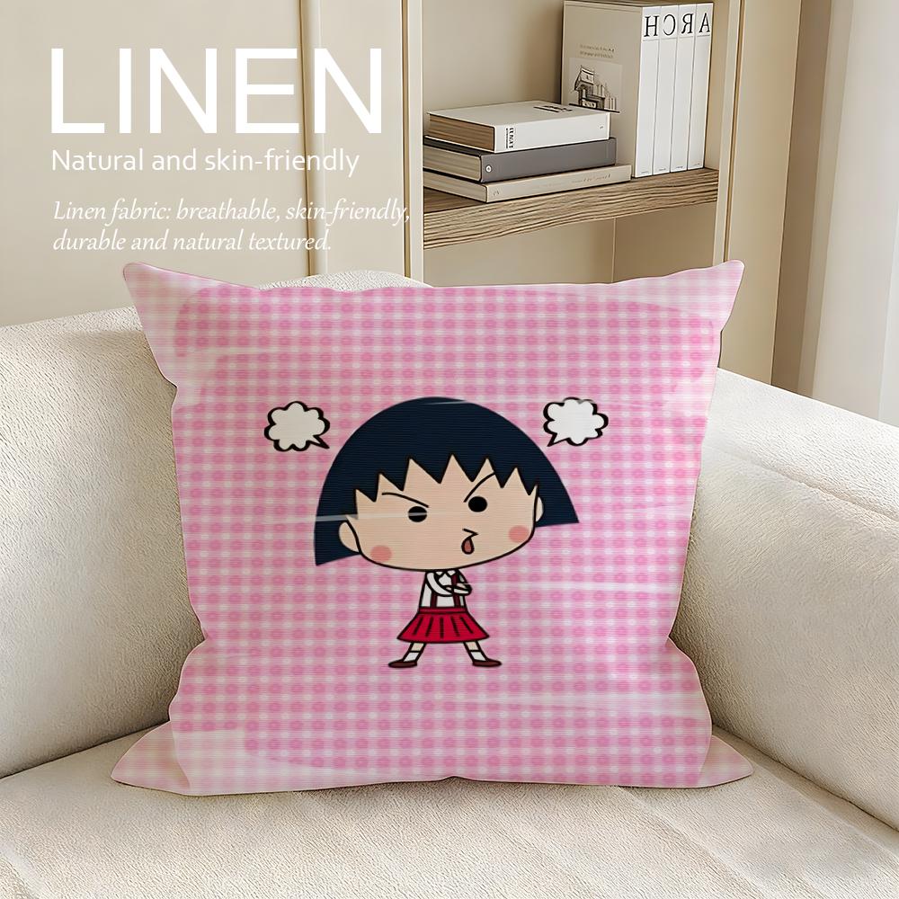 Kids Chibi Marukochan Cushion Cover Pillowcase Set Pcs X X Breathable Washable Sofa Cushion Cover