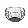 1pc High quality Kitchen Storage Metal Wire Egg Basket Farm Chicken Cover Egg Holder Organizer Storage basket