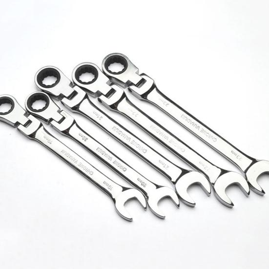 Ratcheting Combination Wrench Spanner 180-Degree Variable Angle Design Rust-resistant Quick Manual Ratchet Wrench