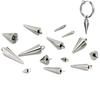 20Pcs/Lot Stainless Steel Metal Circular Cone Charms Pendants Necklace Earrings Accessories for DIY Jewelry Making Suppliers