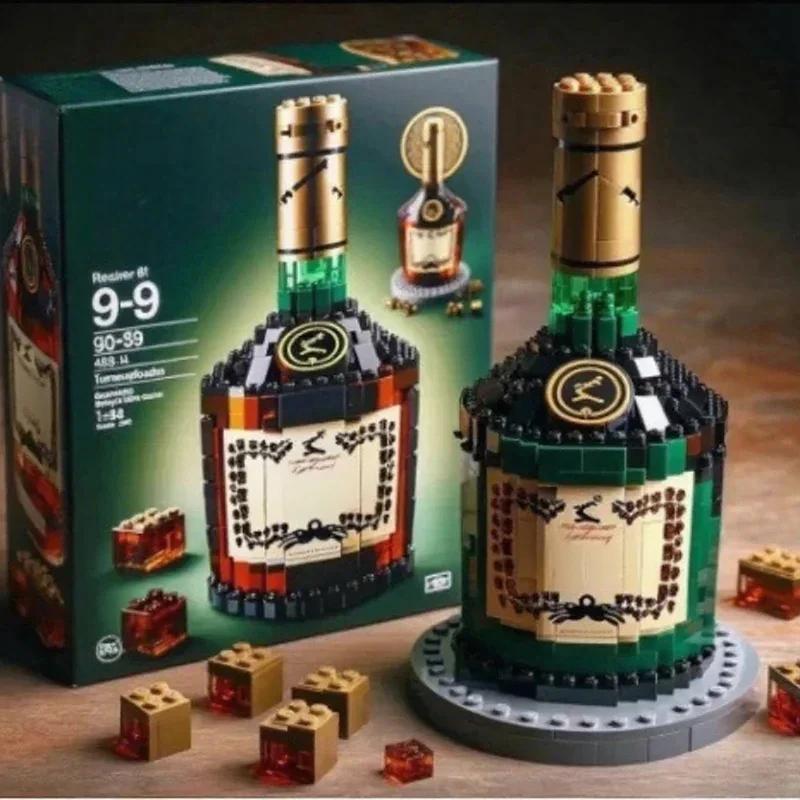 

2025 НОВЫЙ Конструктор бутылка виски бутылка импортного вина набор для декора продвинутый винный культурный кирпичный игрушечный подарок подарить друзьям NO BOX