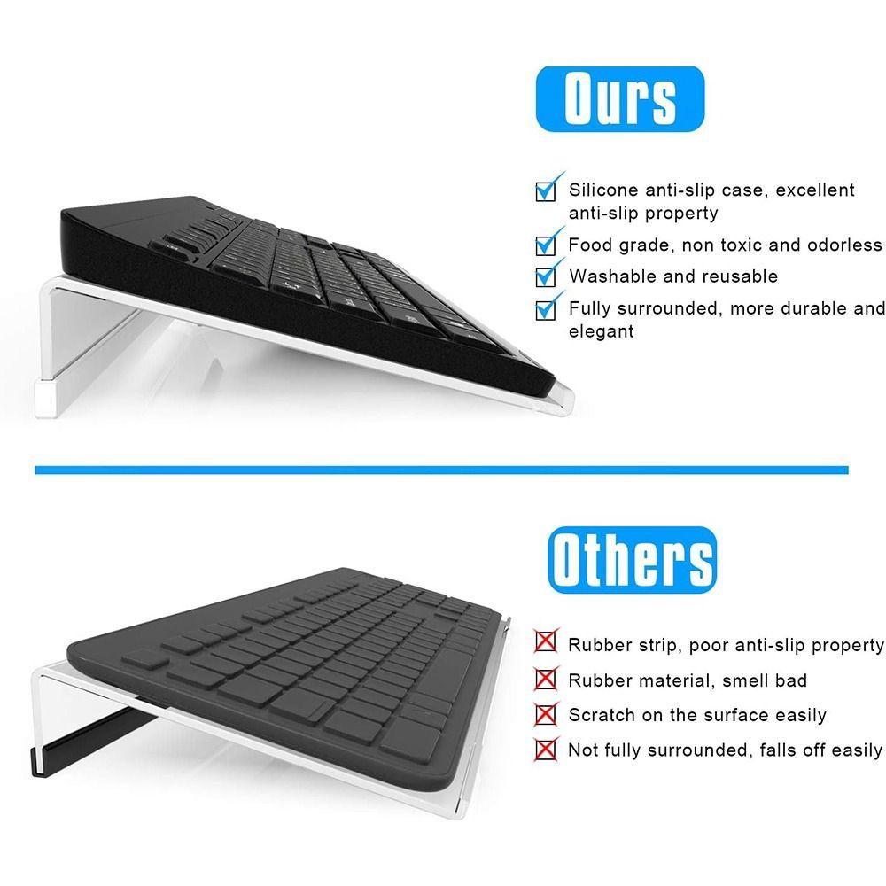 Tilted Computer Keyboard Holder Ergonomic Design Keyboard Tray Acrylic Keyboard Stand  Office Desk