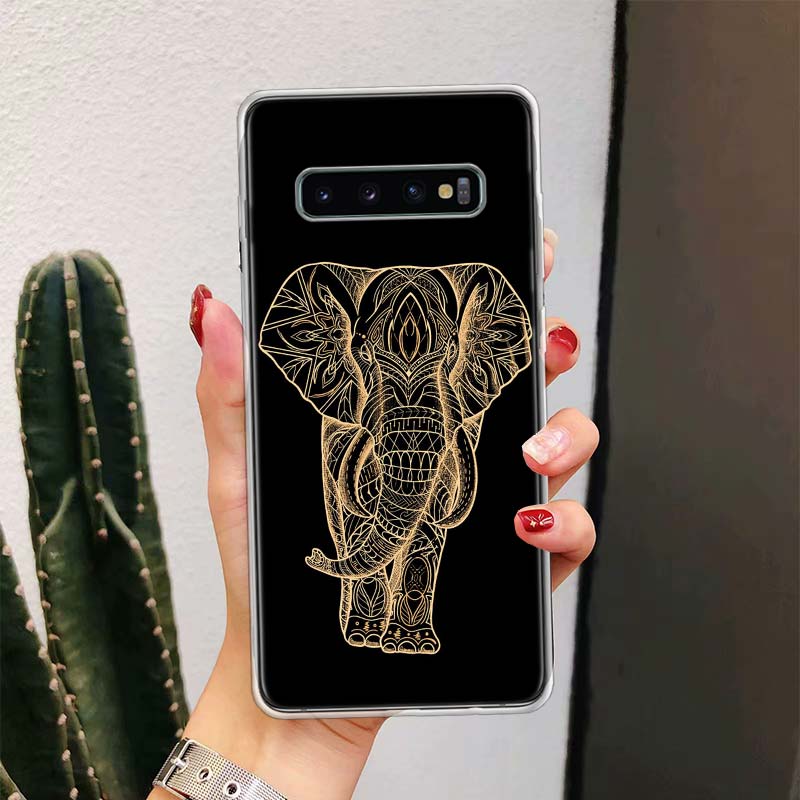 Elephant Mandala Aztec For Samsung Galaxy Note 20 Ultra 20 10 Pro 9 8 Phone Case S10E S10 Plus S9 S8 + S7 Edge M21 M32 Cover
