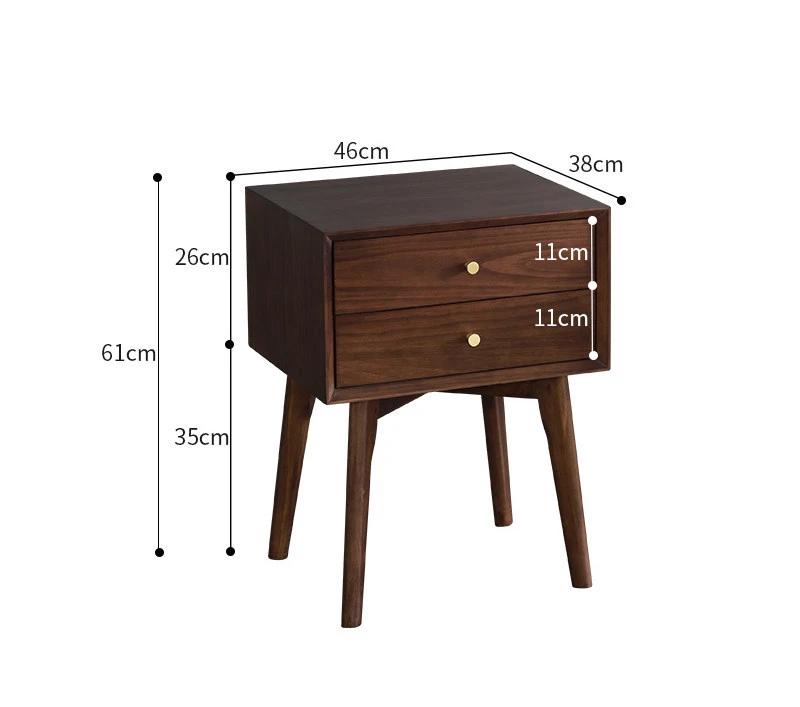 Bedside Table Solid Wood Nordic Bedroom Small Apartment Simple Modern Creative Bedside Storage Narrow Cabinet Simple