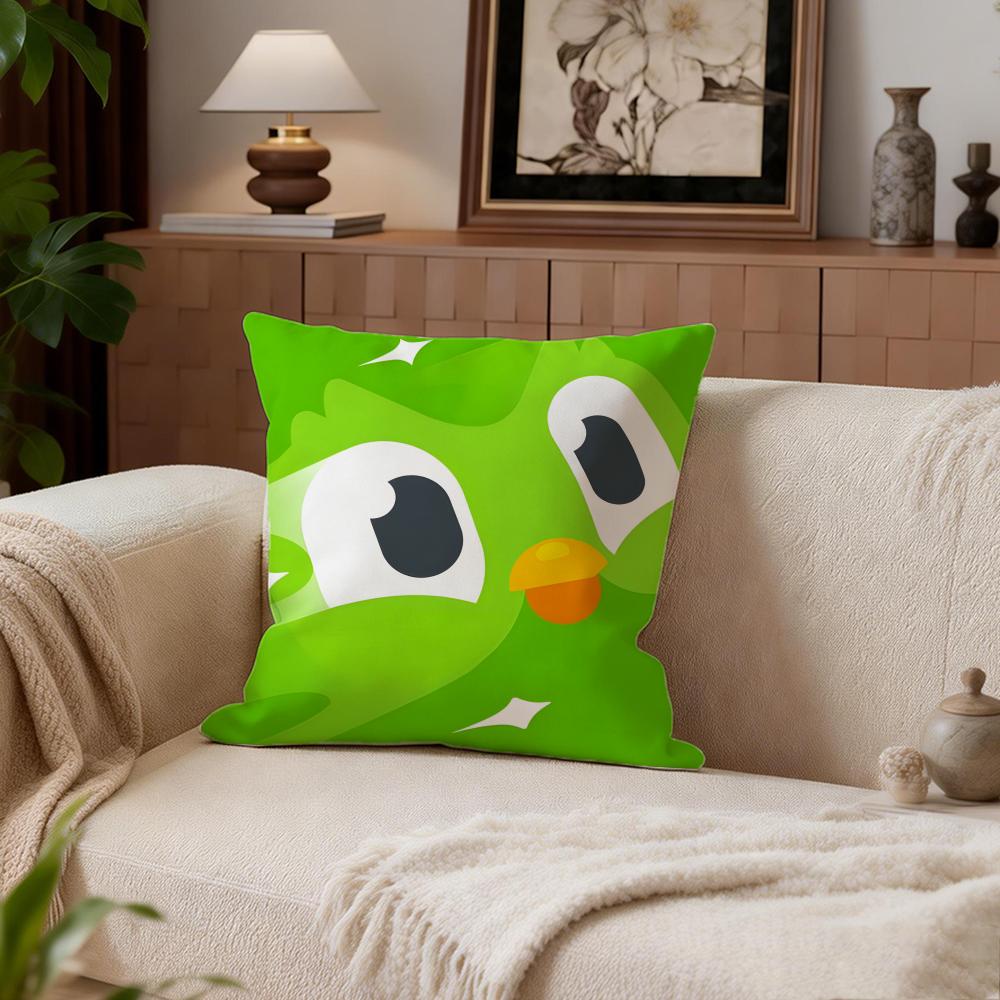 Educational Duolinggo Cushion Cover Cushion Cover Set 4Pcs 50x50 45x45 40x40 Pillowcase Decorative Sofa Home Decor