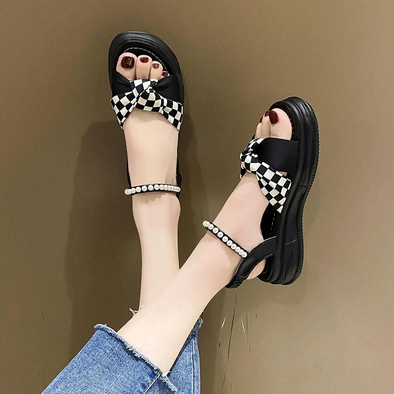 Buy Platform shoes women's platform sandals allmatch wedgeheeled Roman shoes at affordable