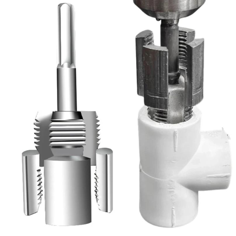 DN15 DN20 Pipe Threading Tool Hex Shank Die Internal External Threads 1/2&3/4 Water Pipes PPR PVC MPP Detachable