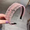 Temperament Women Hair Accessories Wide Side Hairband Lace  Leaves Headband Korean Style Hair Wear