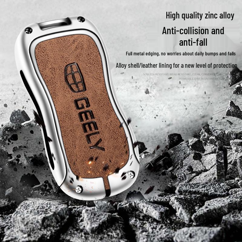 Geely Car Key Case for Xingyue S & Boyue Pro - Premium Metal Shell with Secure Buckle 