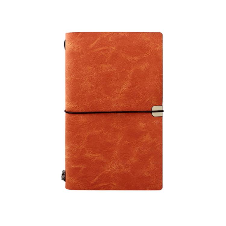 

Retro Creative Tie-Up Faux Leather Portable A6 Notebook with Custom LOGO 200mm x 120mm оранжевый