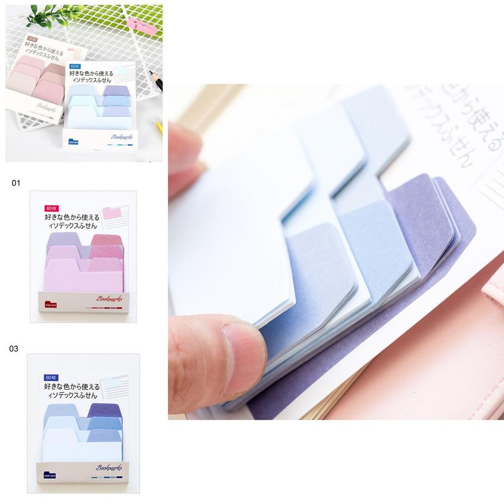Eye-catching Gradient Sticky Notepad Paper Tabs For Creative Diy Messages