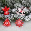 12 Pcs Christmas Wooden Pendant Decoration Holiday Elk Snowflake Star Chrimbo Tree Hanging Ornaments Home DIY Decors