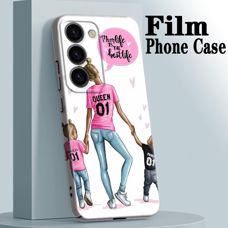 Dad Mom Baby Girl Family Phone Case For Samsung S23 S22 Plus Ultra A13 A12 A14 A21S A22 A23 A34 A53 A54 A73 Feilin Cover