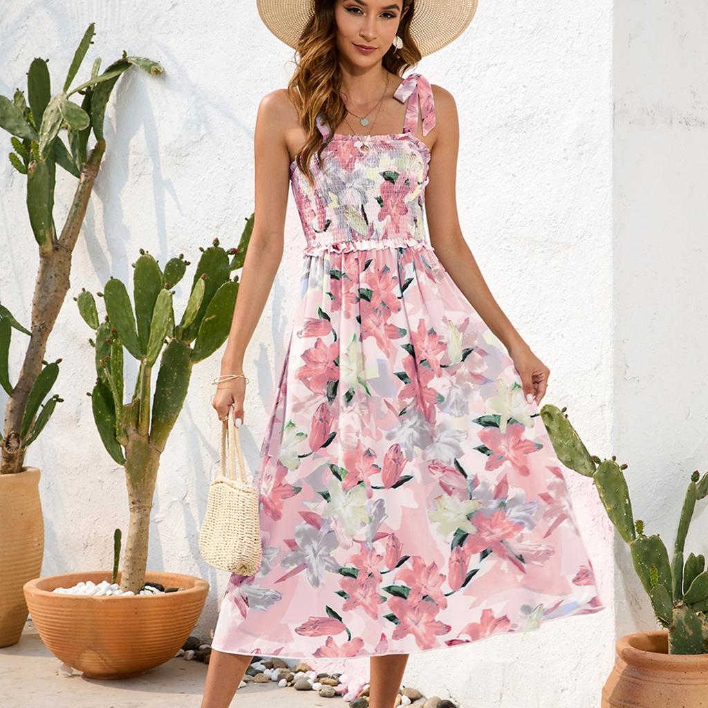 Women's Summer Dress Casual Loose Long Beach Vacation Dresses