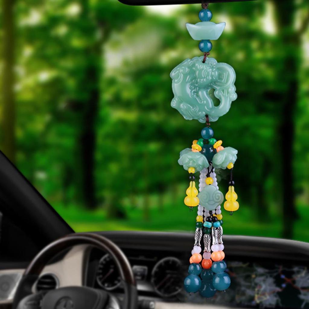 AutoE OTO aksesuar Car Hanging Ornament Blessing Rearview Mirror PiXiu Pendant Tassel Lucky Charm accesorios automovil AutoE OTO aksesuar Car Hanging Ornament Blessing Rearview Mirror PiXiu Pendant Tassel Lucky Charm accesorios automovil