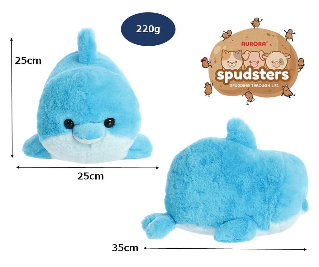 AURORA Plush Toy Fluffy Pillow Cushion Dolphin