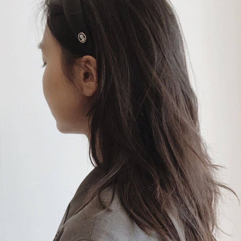 oar Cameo Satin Volume HairBand [Black]