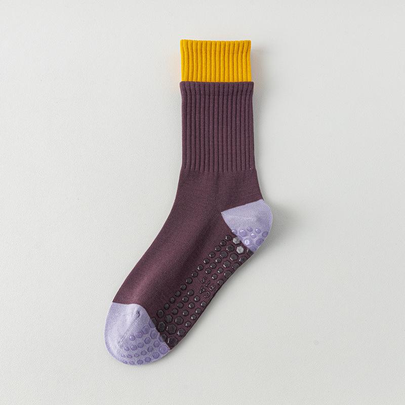 Yoga Socks, Women's Summer Thin Mid-calf Socks, Professional Fitness Pilates Sports, Anti-slip Long Calf Socks with Shark Pants