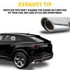 Car Stainless Rear Steel Pipe Exhaust Tail Muffler Round Tip Accessories