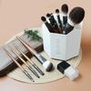 EDTRE Walnut Makeup Brush Set Multifunctional Makeup Brushes for Sensitive with PU Leather Storage Portable Makeup Brush Set (10 Pieces), Beginners,