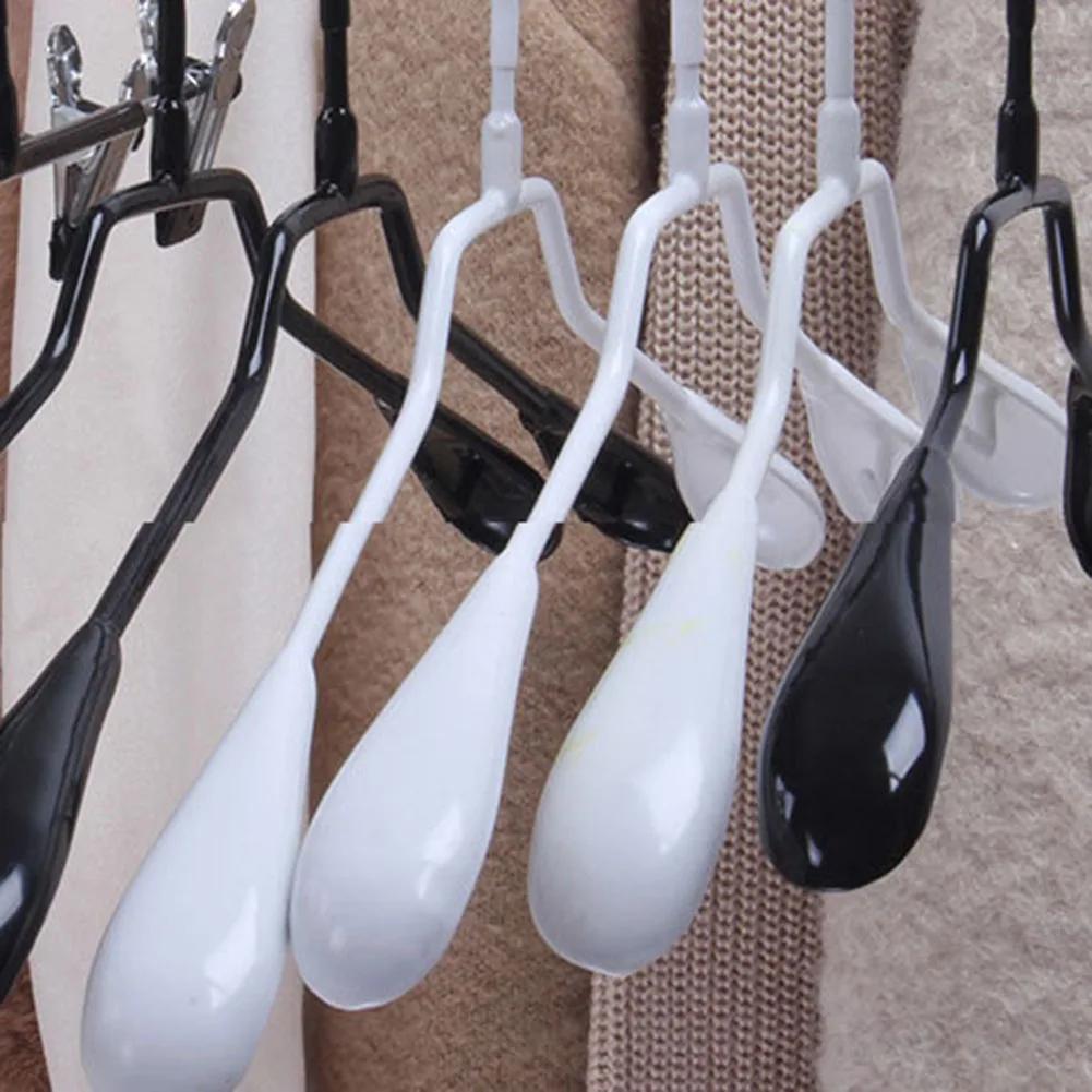 5pcs Metal Dip Plastic Clothes Hanger Pants Clip Wide Shoulder Adult Non-slip Seamless Drying Rack Wardrobe Storage Space Saving