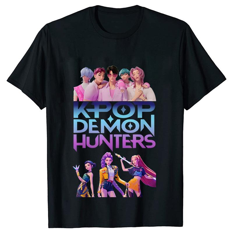 Women's T-shirts Kpop Demon Hunters Printed Short Sleeve Top T-shirt