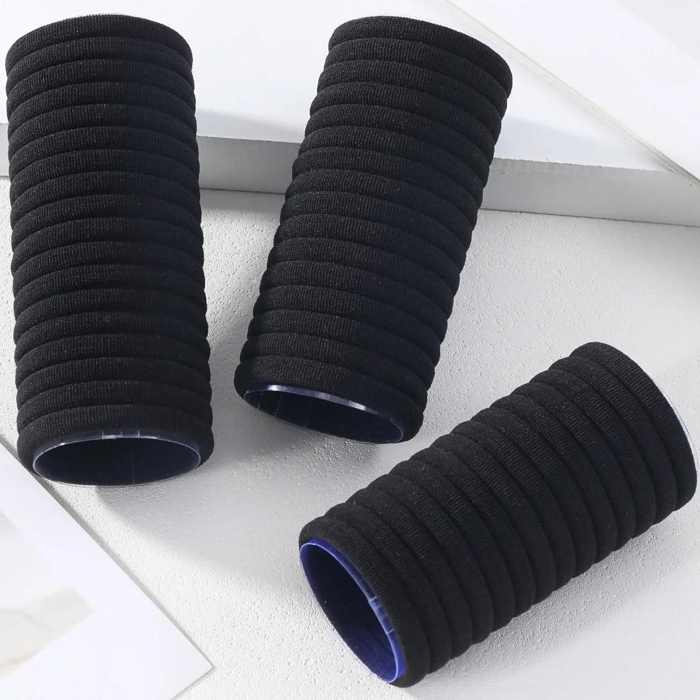 

50/100pcs Black Hair Bands for Women Girls Hairband High Elastic Rubber Band Hair Ties Ponytail Holder Scrunchies Accessorie 10pcs чёрный