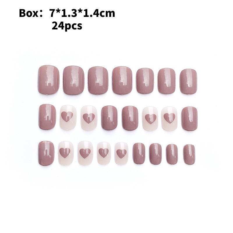 Nail Art Wear Sticker Fashion Simple Short Heart Removable Nail Style Patch