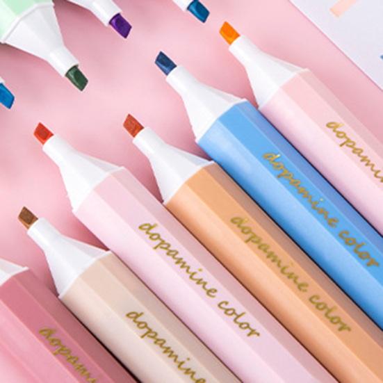 4Pcs Soft Tip Highlighter Set with Large Ink Capacity Pastel Eye-Care Markers Smooth Writing Highlighter Pen for Journaling Notes Cute School Supplies