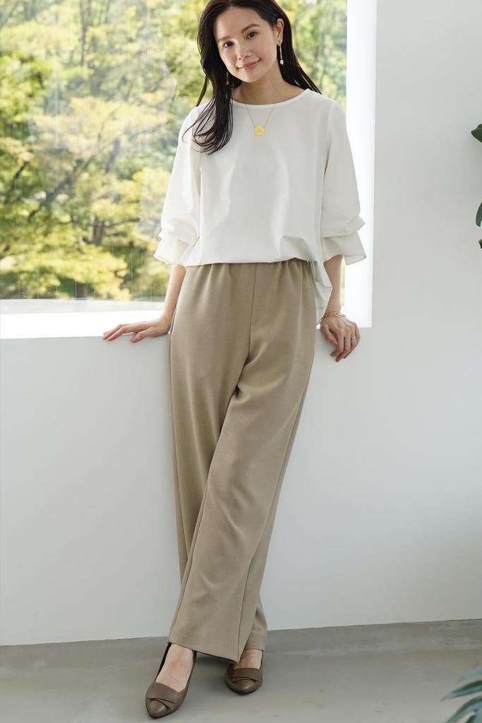 VIRINA Pointed 1cm Size Made In Suitable for All Memory Maternity Women's Flats, Heel, 2E, Beige, 23cm, Japan, Weather, Commuting, Casual, Foam,