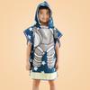 Dinosaur Cartoon Hooded Bath Towel: Absorbent Cotton Poncho for Kids' Summer Swimming
