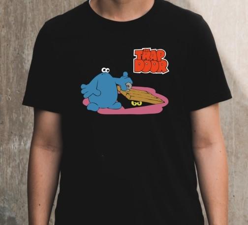 Die Falltür T-Shirt Animierte Kinderfernsehsendung Monster Horror Graf Duckula GT360