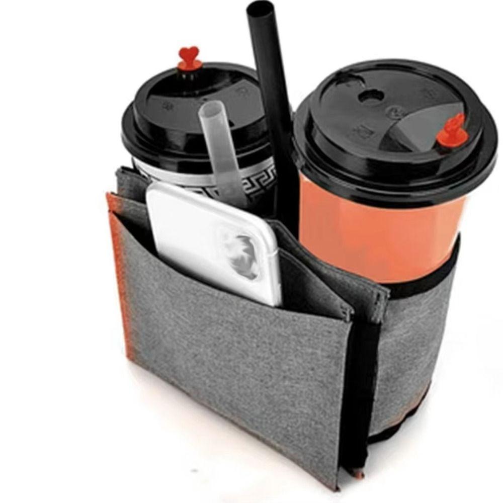 Storage Bag Luggage Drink Bag Hands-Free Suitcase Drink Holder Travel Luggage Cup Holder  Airport