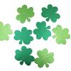St. Patrick's Day Banner Shamrock Garland Lucky Banner Burlap Irish Garland Green Four Leaf Banner and Felt Shamrock