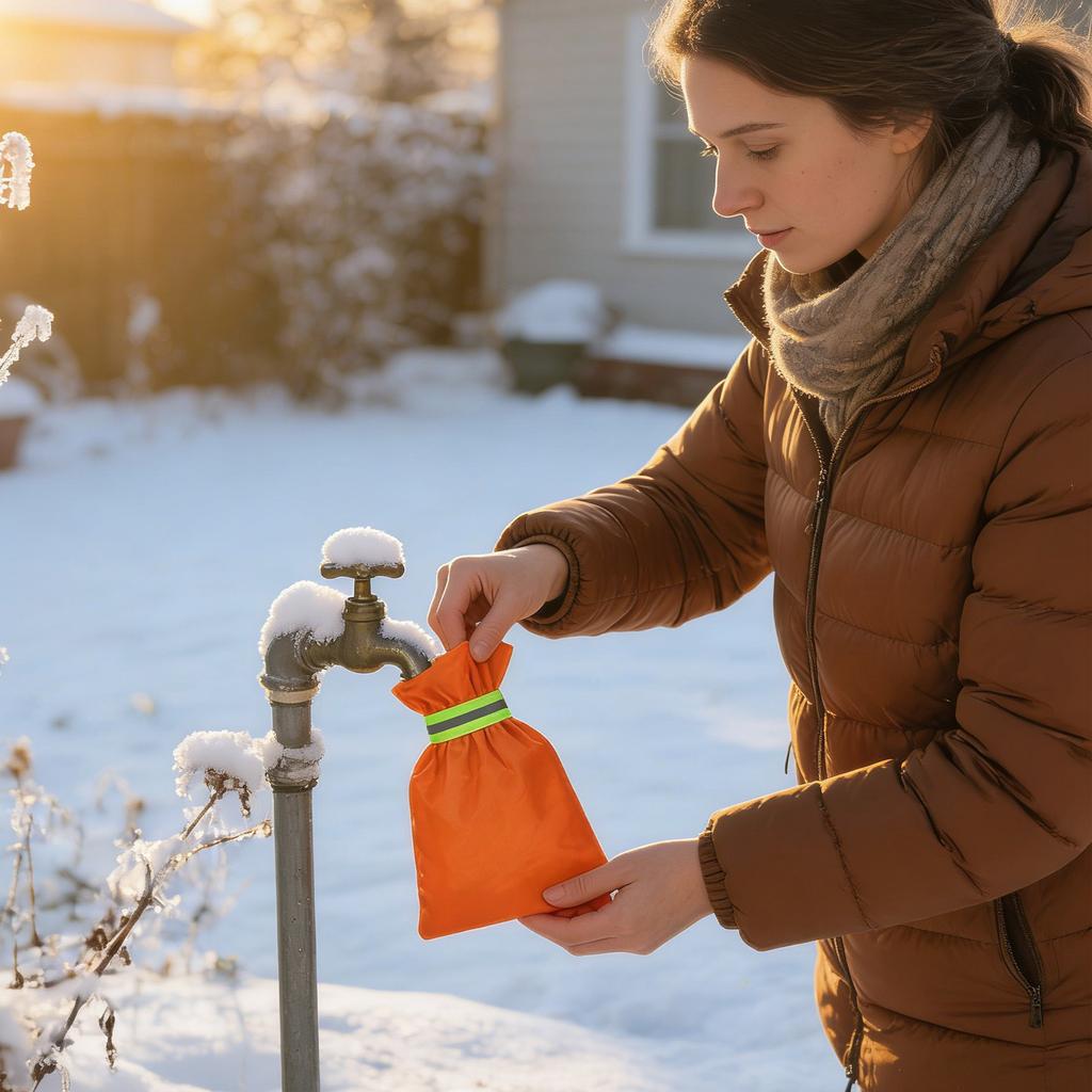 Outdoor Faucet Cover For Winter , Insulated Spigot Cover, Easy Install Reusable Hose Bib Cover For Garden Yard Pipe