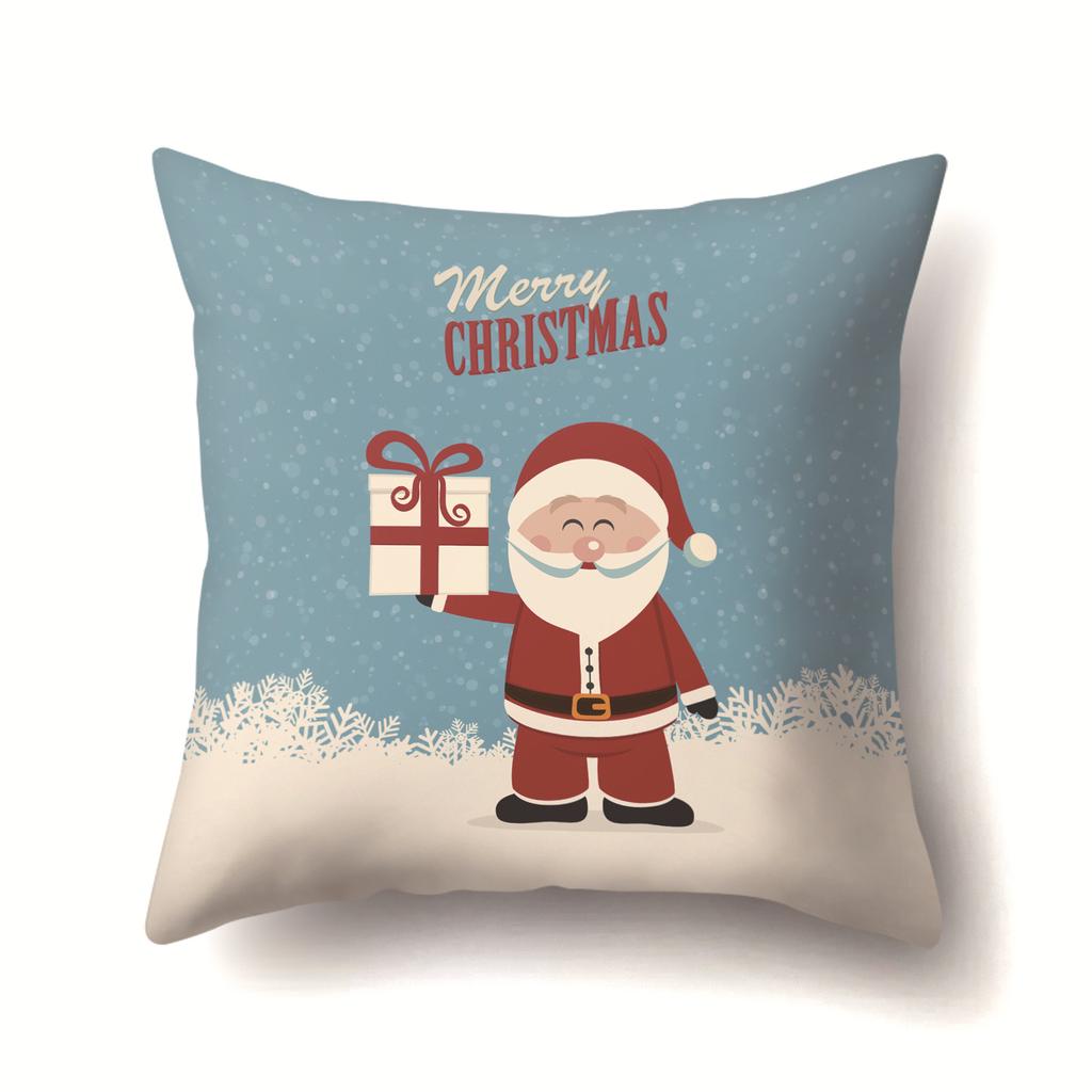 Christmas Gifts Santa Claus Pattern Pillow Polyester Home