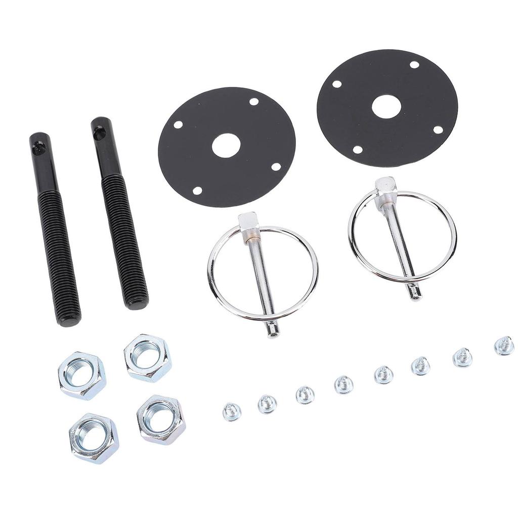 Aluminum Alloy Hood Pin Set Flip Over Universal Car Bonnet Catch Pin Kit for Sedans Trucks