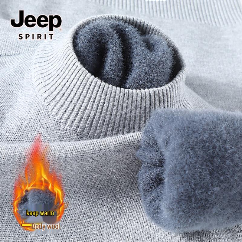 JEEP SPIRIT Унисекс Флисовый Пуловер с Воротником-стойкой L