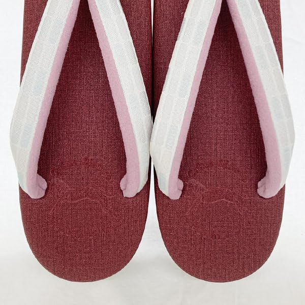 Kyoto Kimono Yuzen Karen Blosso Women's Zori Sandals, Boxed, Made In Japan (New Prism) (E. Brown X Brown, L)