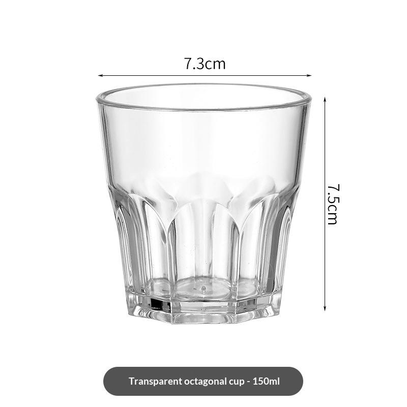 Acrylic Whiskey Cups Unbreakable Transparent Beer Cup Plastic Coffee Milk Breakfast Cup Spirit Glass Drinkware Juice Tea Cup
