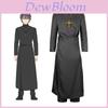 Nordic Anime White Saint And Black Pastor Cosplay Costume Lawrence Halloween Dress Up