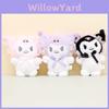 Cute Sanrio Kuromi Plush Toy Keychain Adorable Short Plush Stuffed Doll 12cm