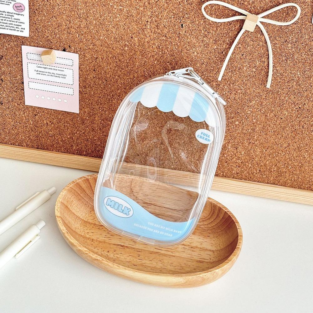 Cute PVC Data Cable Storage Bag Portable Transparent Storage Case Dustproof Plush Doll Out Bag